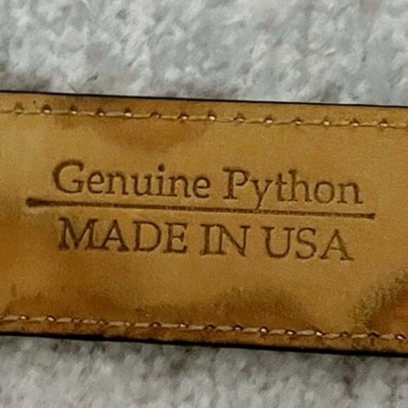 WCM New York Snakeskin Python Leather Belt Size Large - 1178 12 - Picture 5 of 6